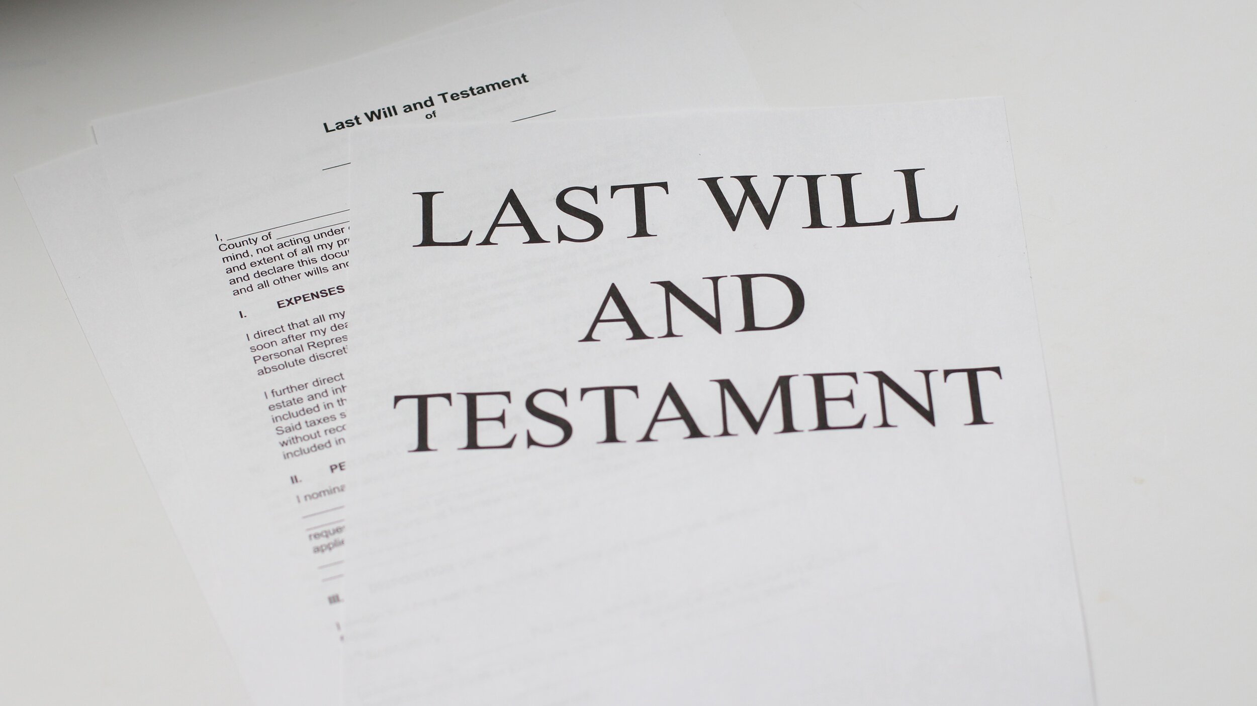Last Will and Testament document outlining estate and funeral wishes.
